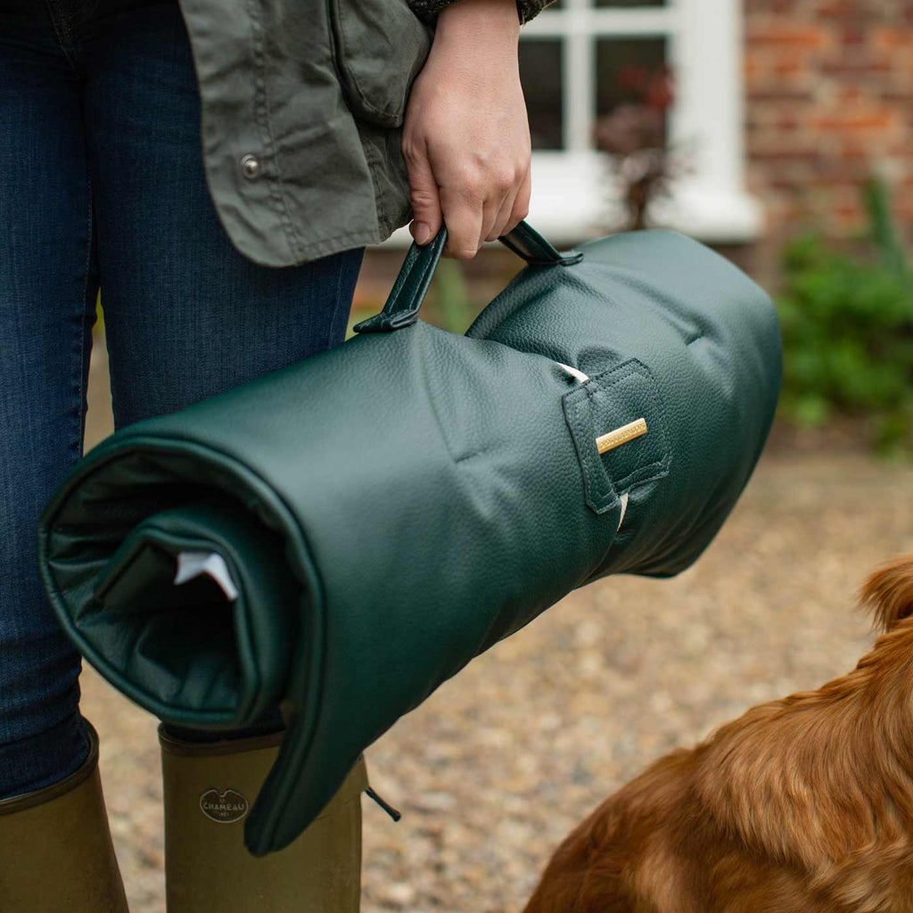 Travel Mat in Forest Rhino Faux Leather