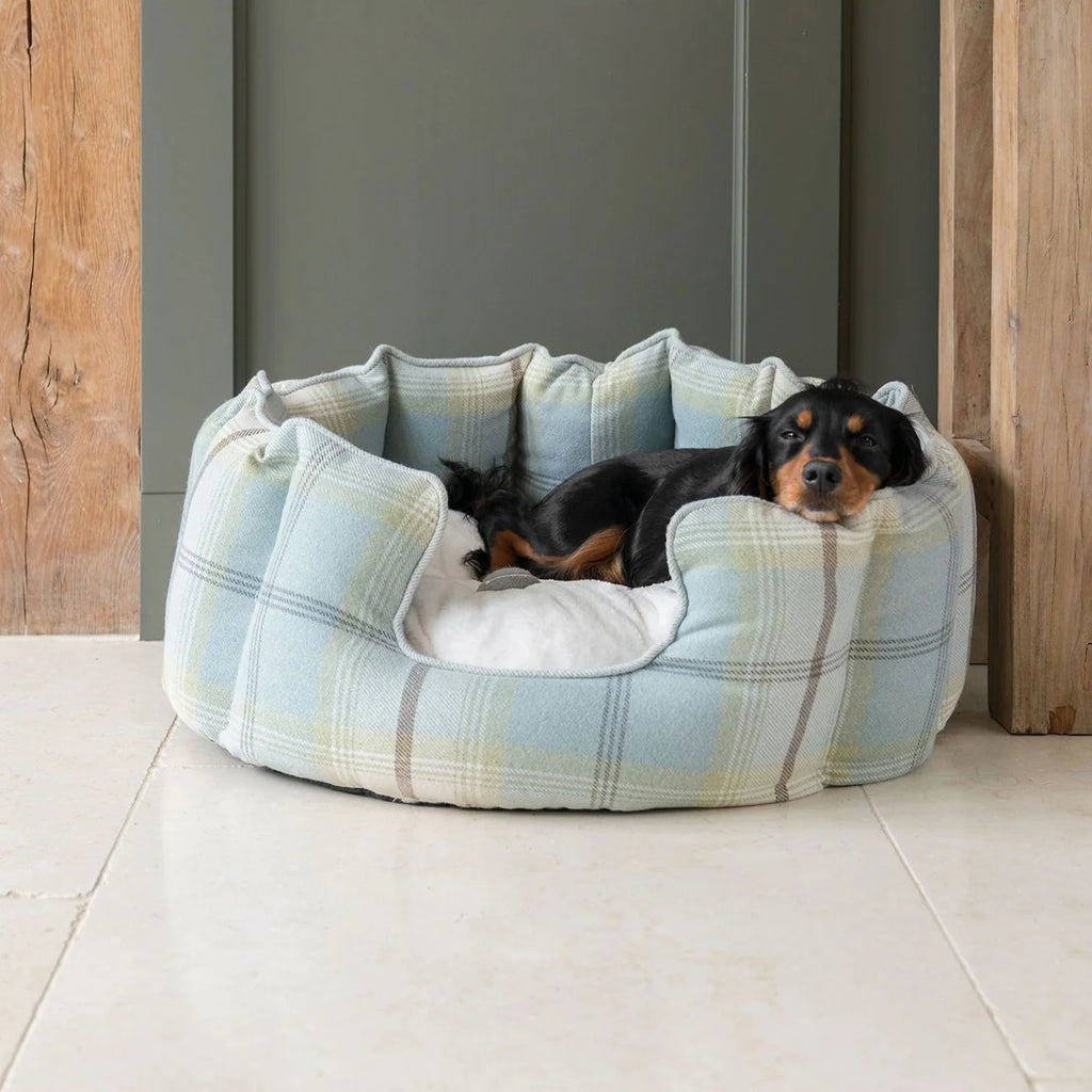 High Wall Bed For Dogs in Balmoral Tweed