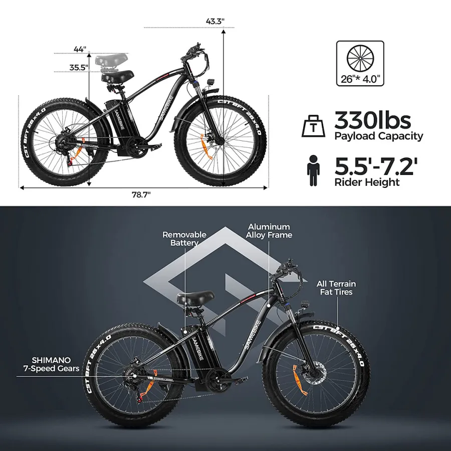 48V 15Ah Lithium Battery Outdoor Electric Bike