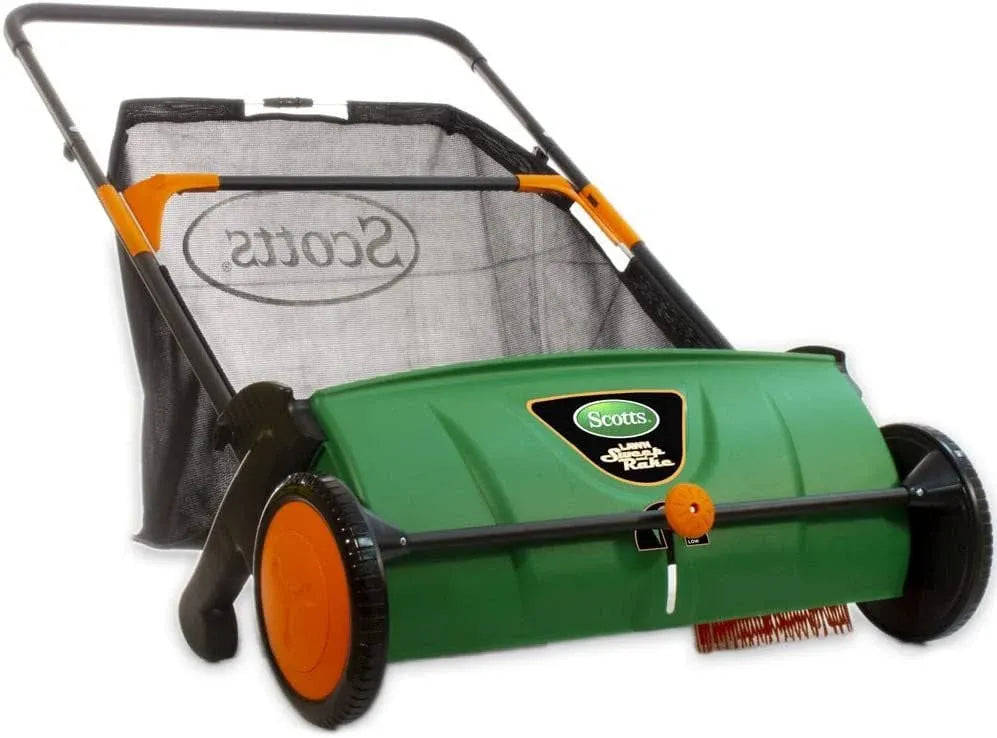 26-Inch Push Lawn Sweeper with 3.6-Bushel Collection Bag