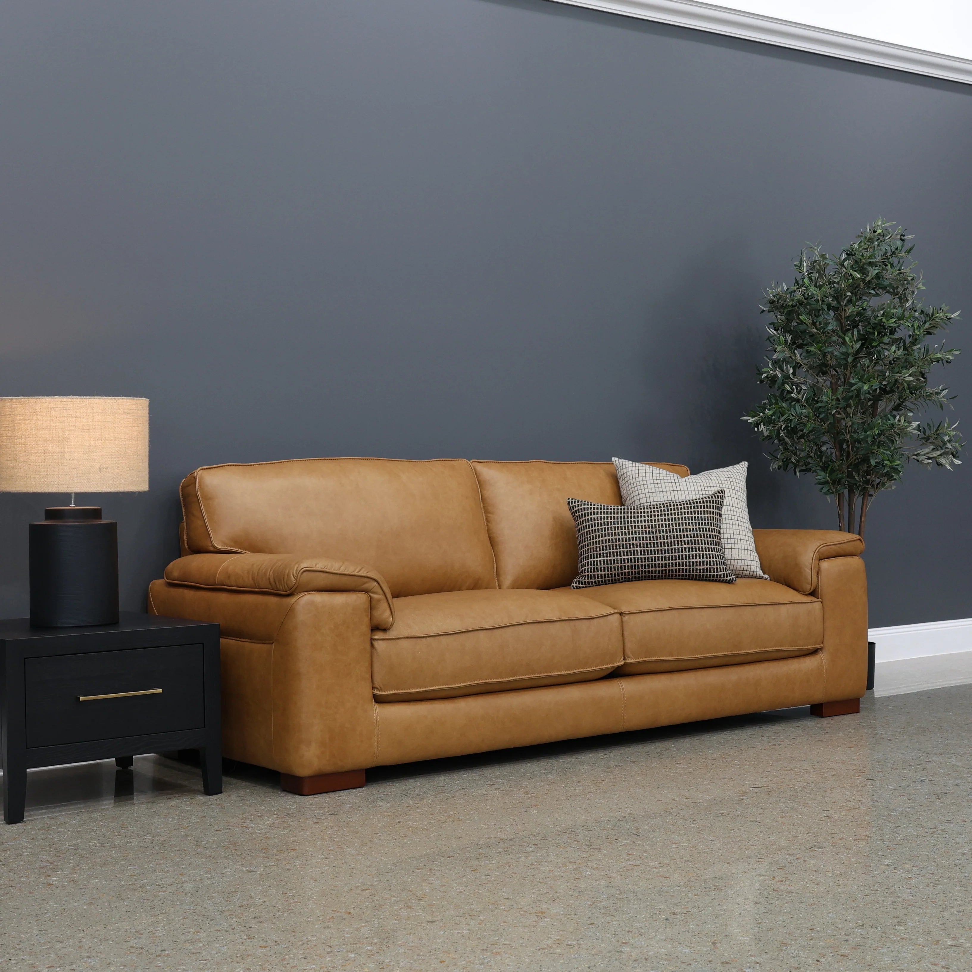 Rostrevor 3 Seater Sofa Tan Leather