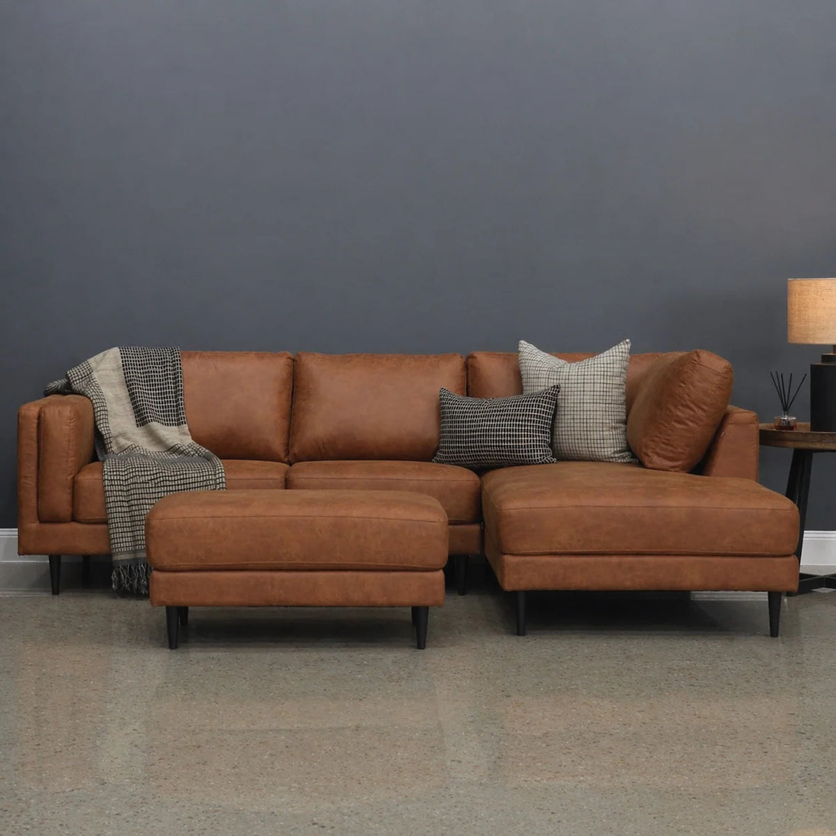 Canberra Sofa Chaise Highland Buff