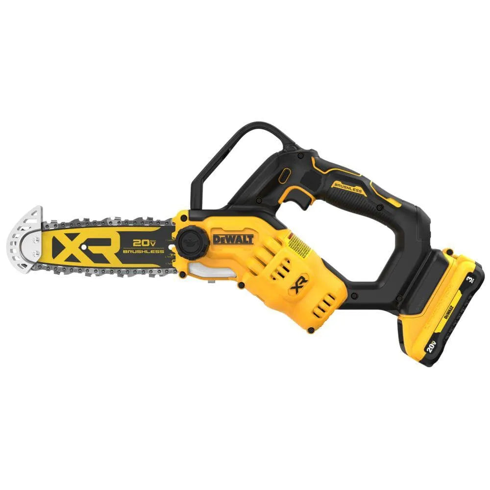 8-Inch 20V Lithium-Ion Cordless Pruning Chainsaw Kit with 3Ah Battery and Charger
