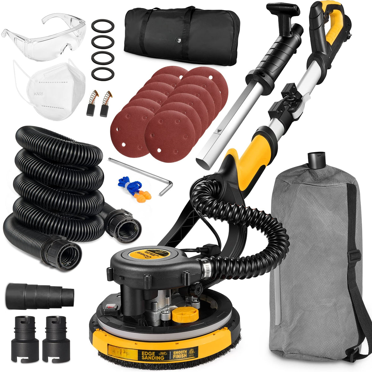 Electric Drywall Sander with Vacuum for Popcorn Ceilings