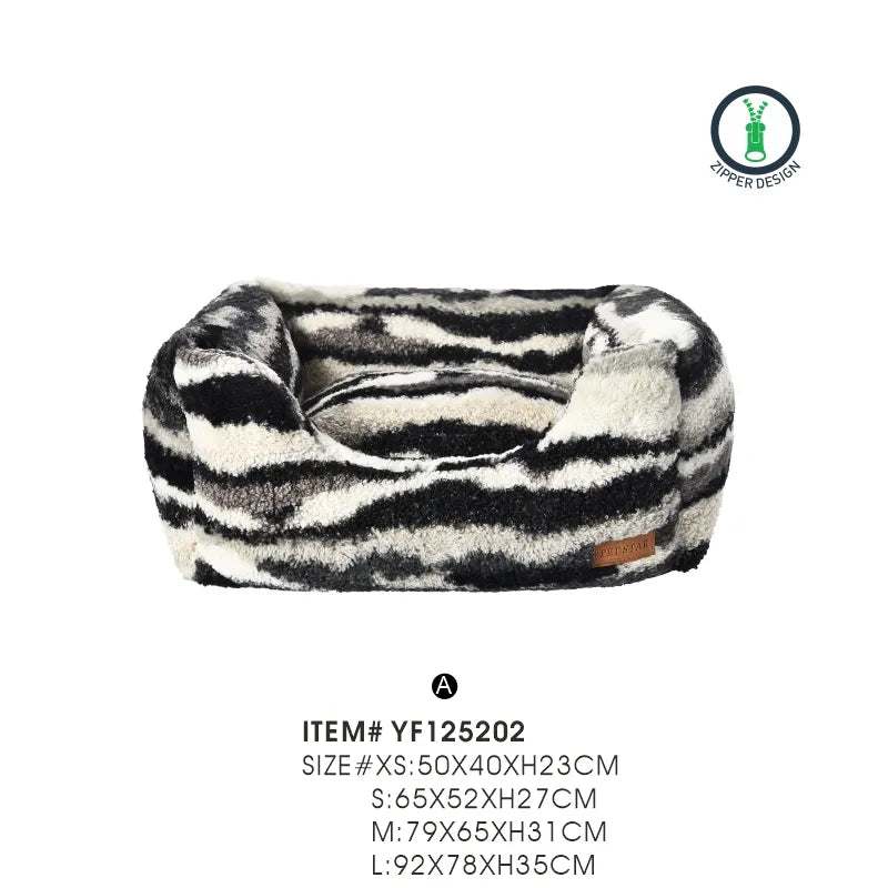 Chenille Pet Bed Comfy Plush Dog Bed