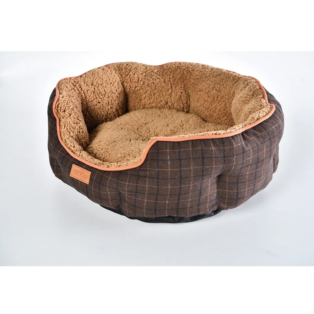 Plaid Pet Bed Dog Bed