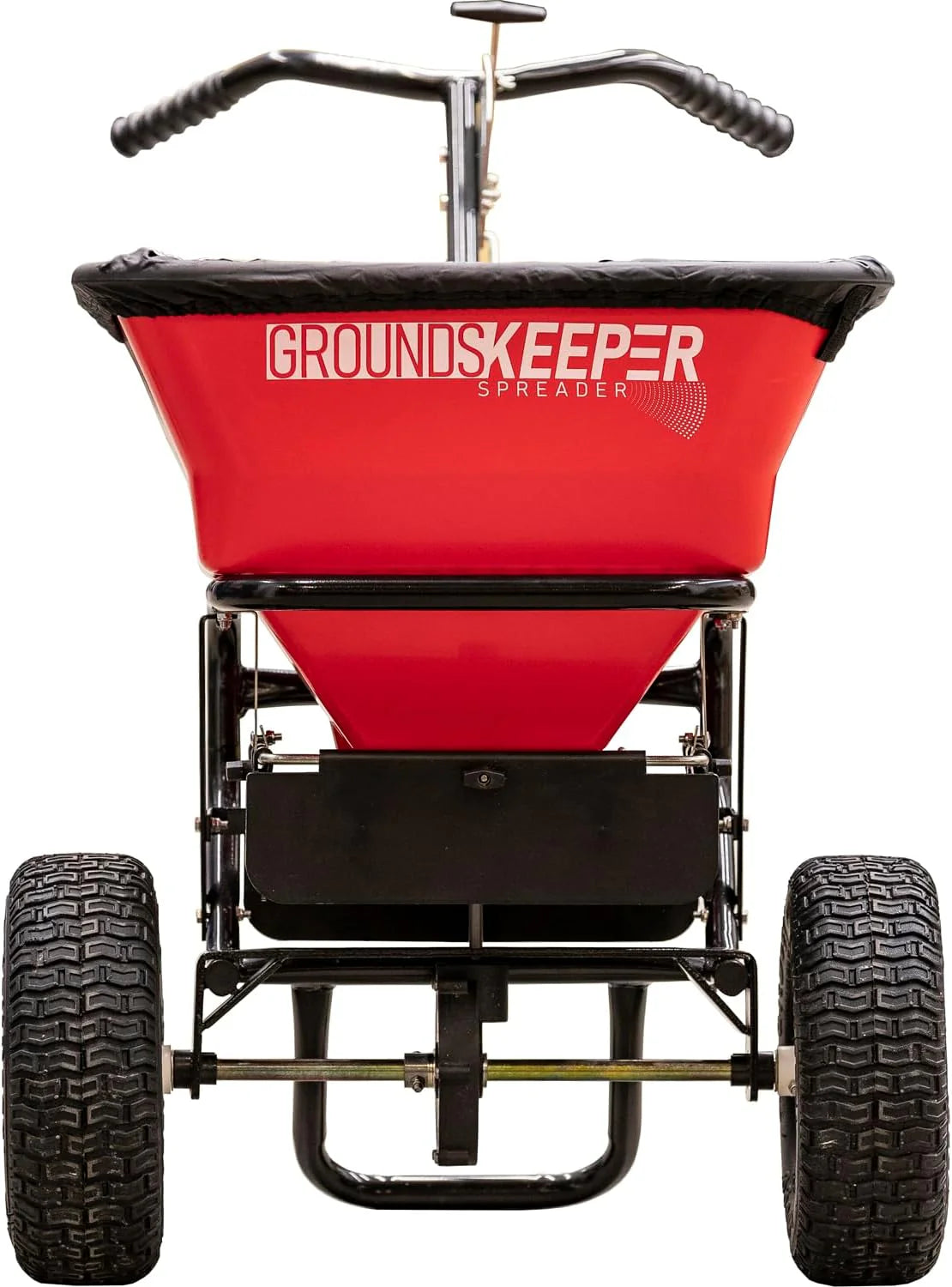 100-Lb. Walk-Behind Push Spreader for Salt, Ice Melt and Snow Melt with Grate and Cover