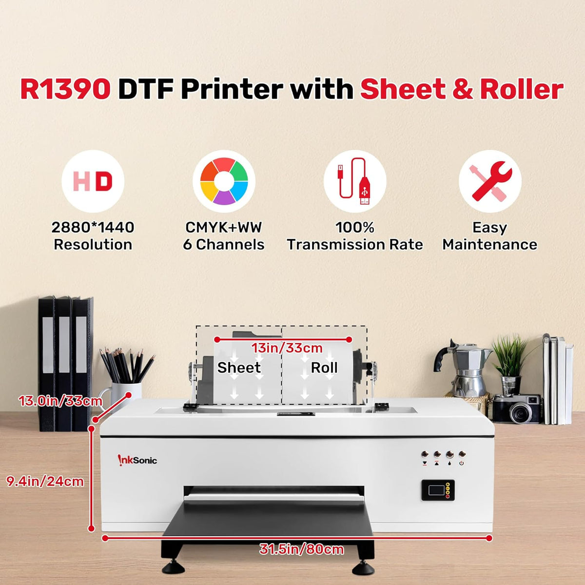 A3 DTF Printer with Curing Oven, T-Shirt Printing Bundle