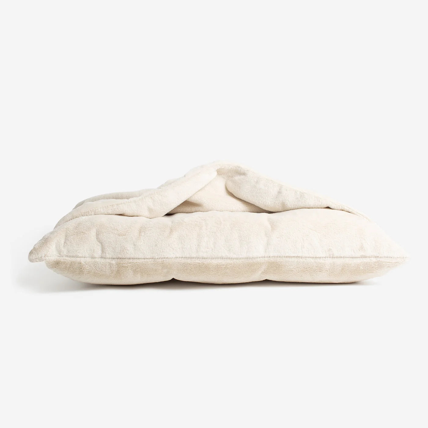Bed in Calming Anti Anxiety Cream Faux Fur