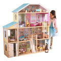 Wooden Dollhouse with 34 Accessories