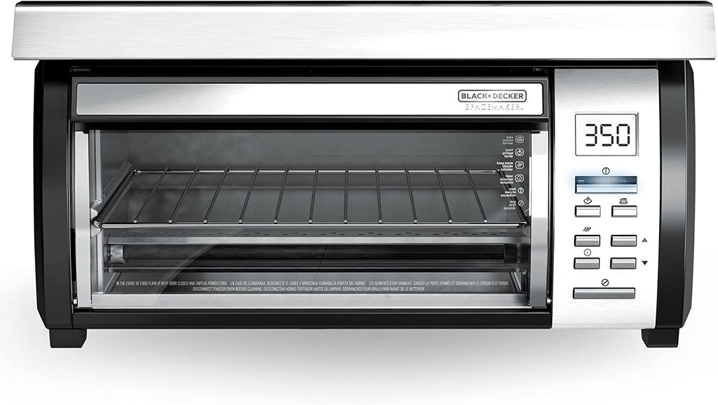 Under-Counter Toaster Oven with Digital Controls, Black/Stainless Steel, Fits 9-Inch Pizza or 4 Slices