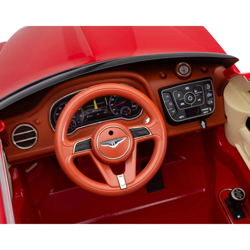 12V Licensed Bentley Bentayga Kids Ride On 1 Seater Car Rubber Tires Leather Seat With RC
