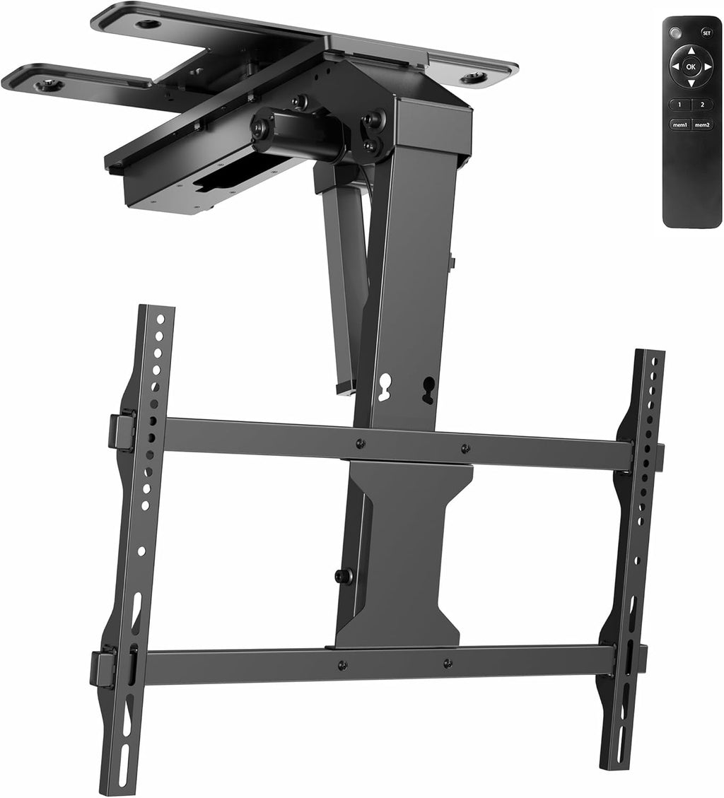 Motorized Electric Ceiling TV Mount for 37-70 Inch TVs, App Control, Black