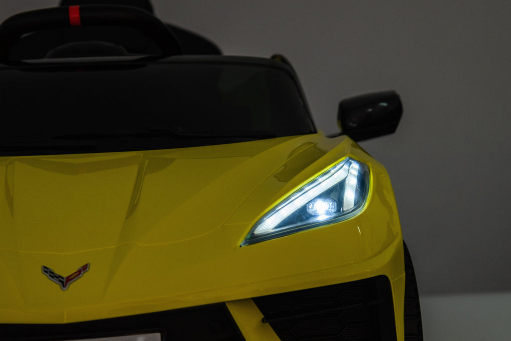 12V Chevrolet Corvette C8 Kids Ride On One Seater Electric Car with RC