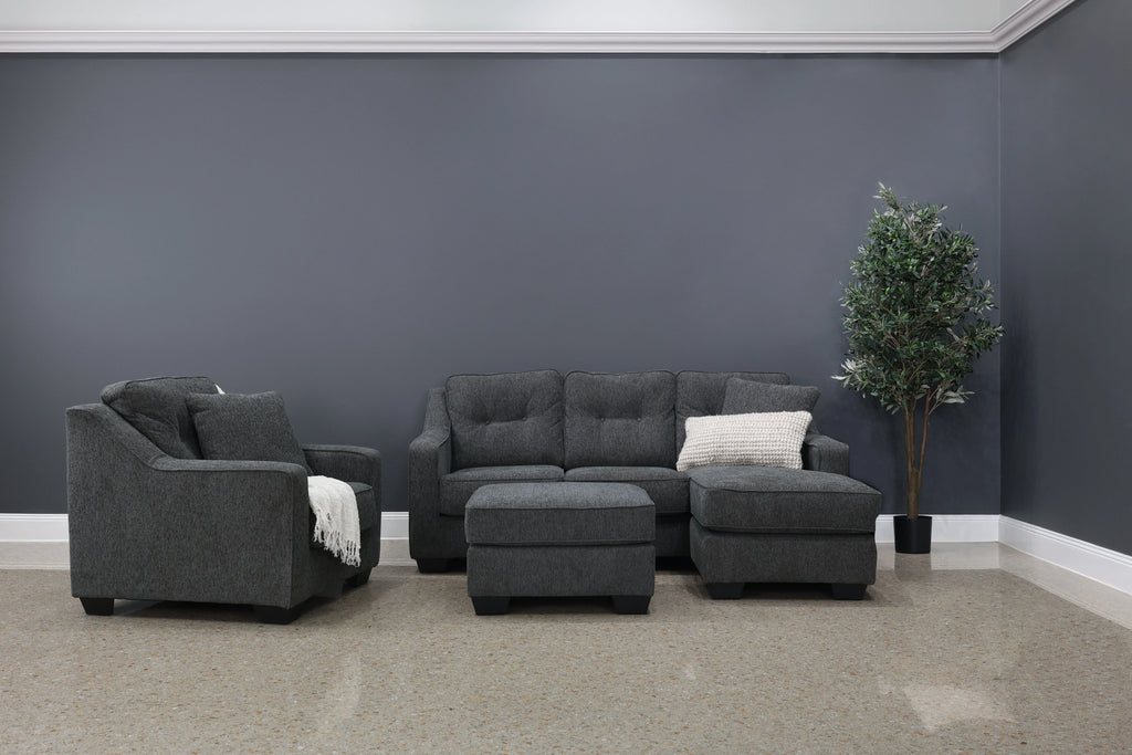 Victoria Sofa Chaise Dark Grey