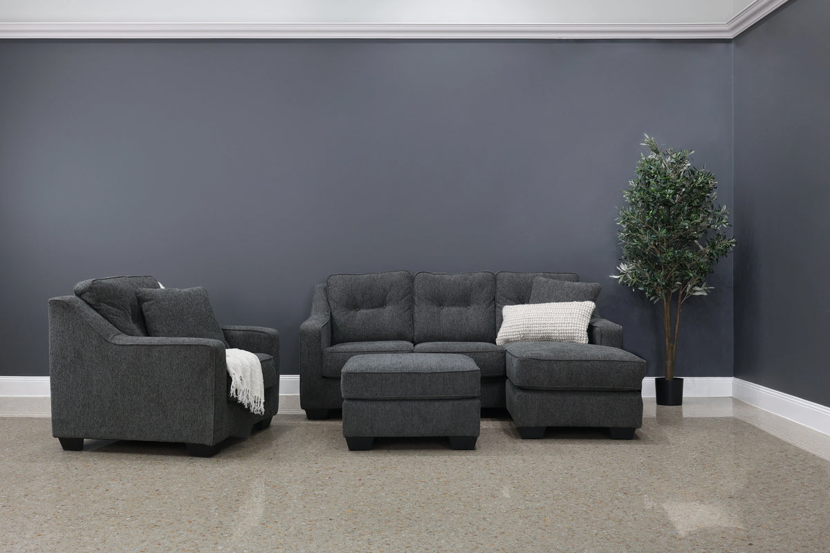 Victoria Sofa Chaise Dark Grey