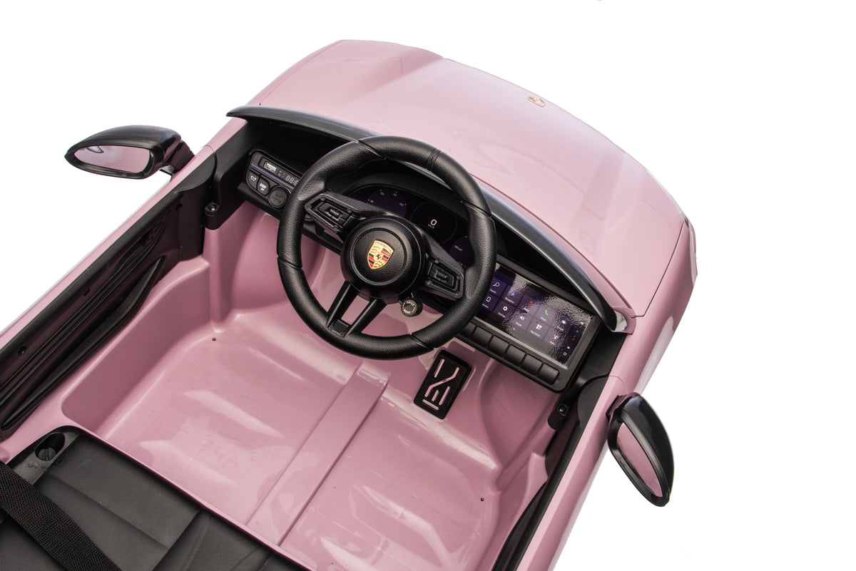 Licensed 24V Porsche Macan Turbo EV Kids Ride On One Seater cars, Rubber Tires, Leather Seat, with RC