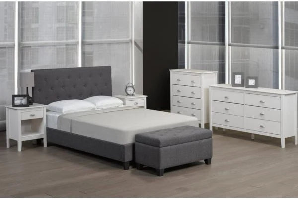 T2366C Charcoal Upholstered Platform Bed