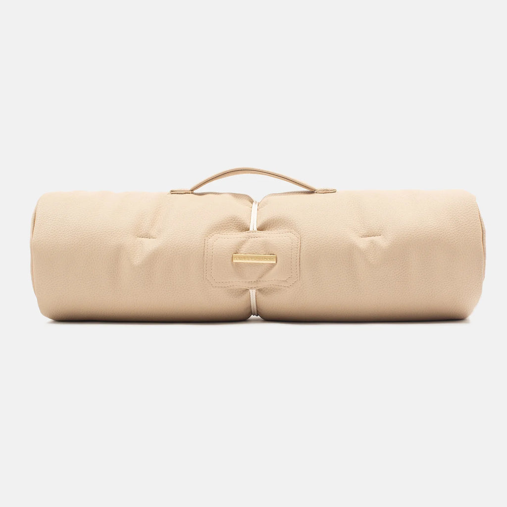 Travel Mat in Sand Rhino Faux Leather