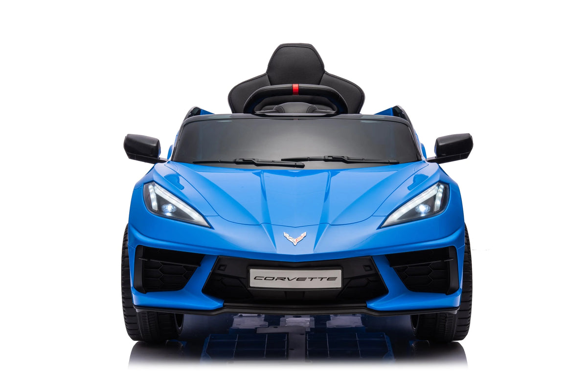 12V Chevrolet Corvette C8 Kids Ride On One Seater Electric Car with RC