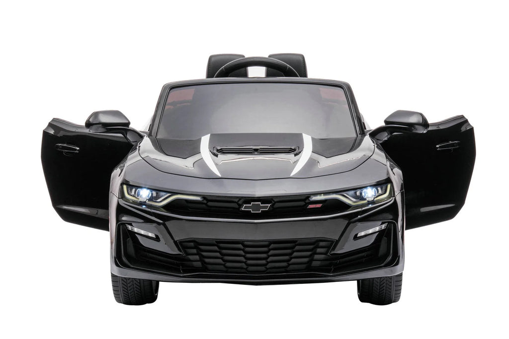 12V Chevrolet Camaro 2SS Kids Ride On One Seater Electric Car with Leather Seat, Rubber Tires and RC