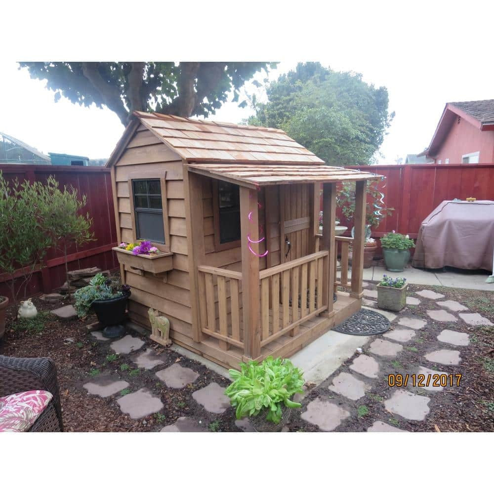 6-Ft. Cedar Playhouse with Windows and Dutch Door