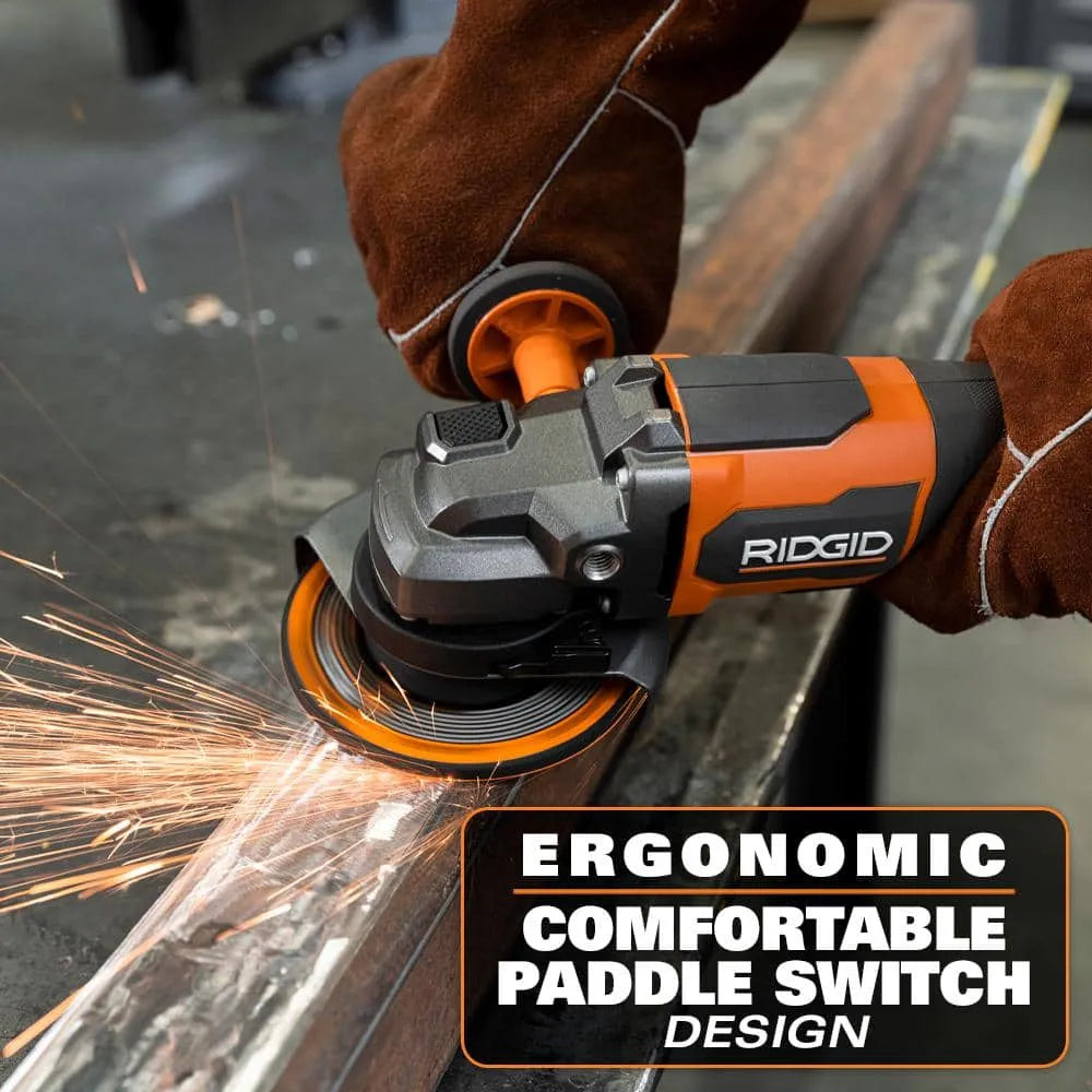 18V Brushless Cordless 4-1/2-Inch Paddle Switch Angle Grinder Kit with Two 4.0Ah Batteries, Charger and Bag