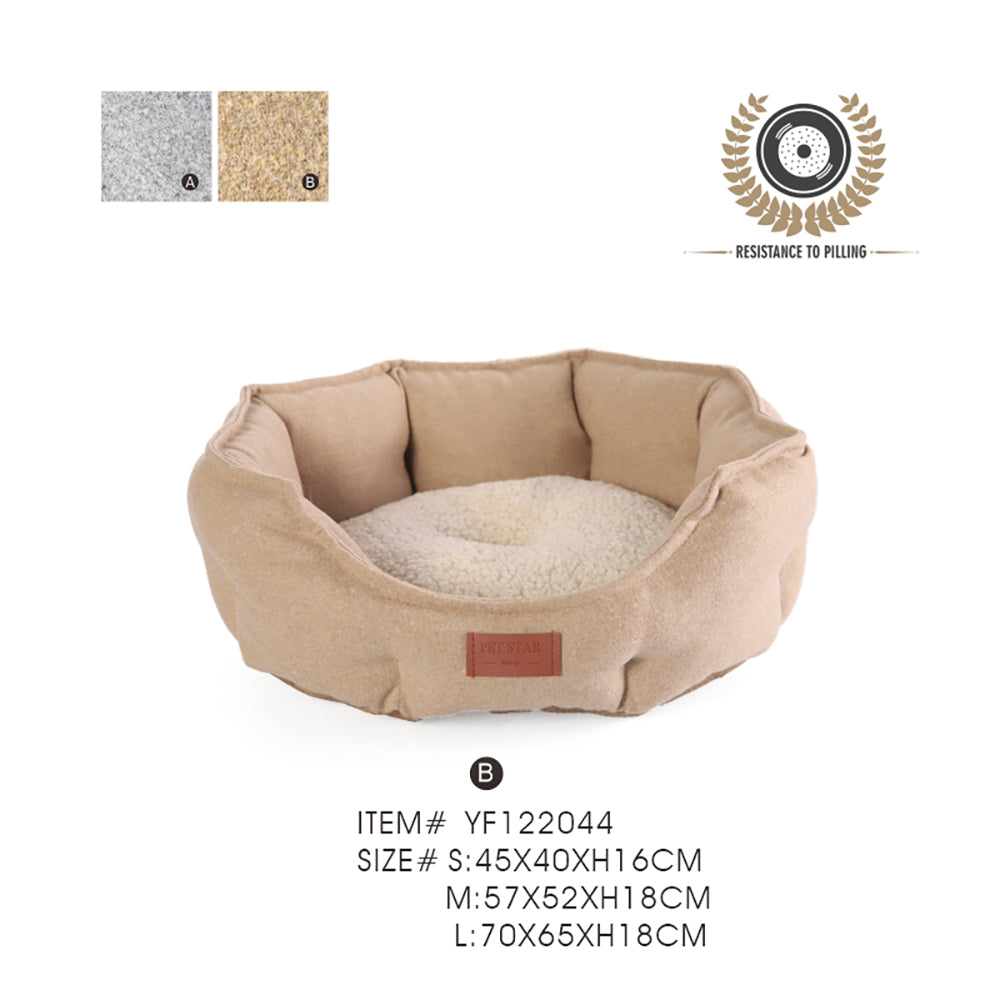 Dog Comfort Bed Soft Pet Bed With Removable Cushion