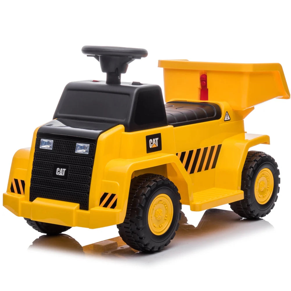 2026 6V Licensed CAT Dump Truck Kids Ride On Electric Truck