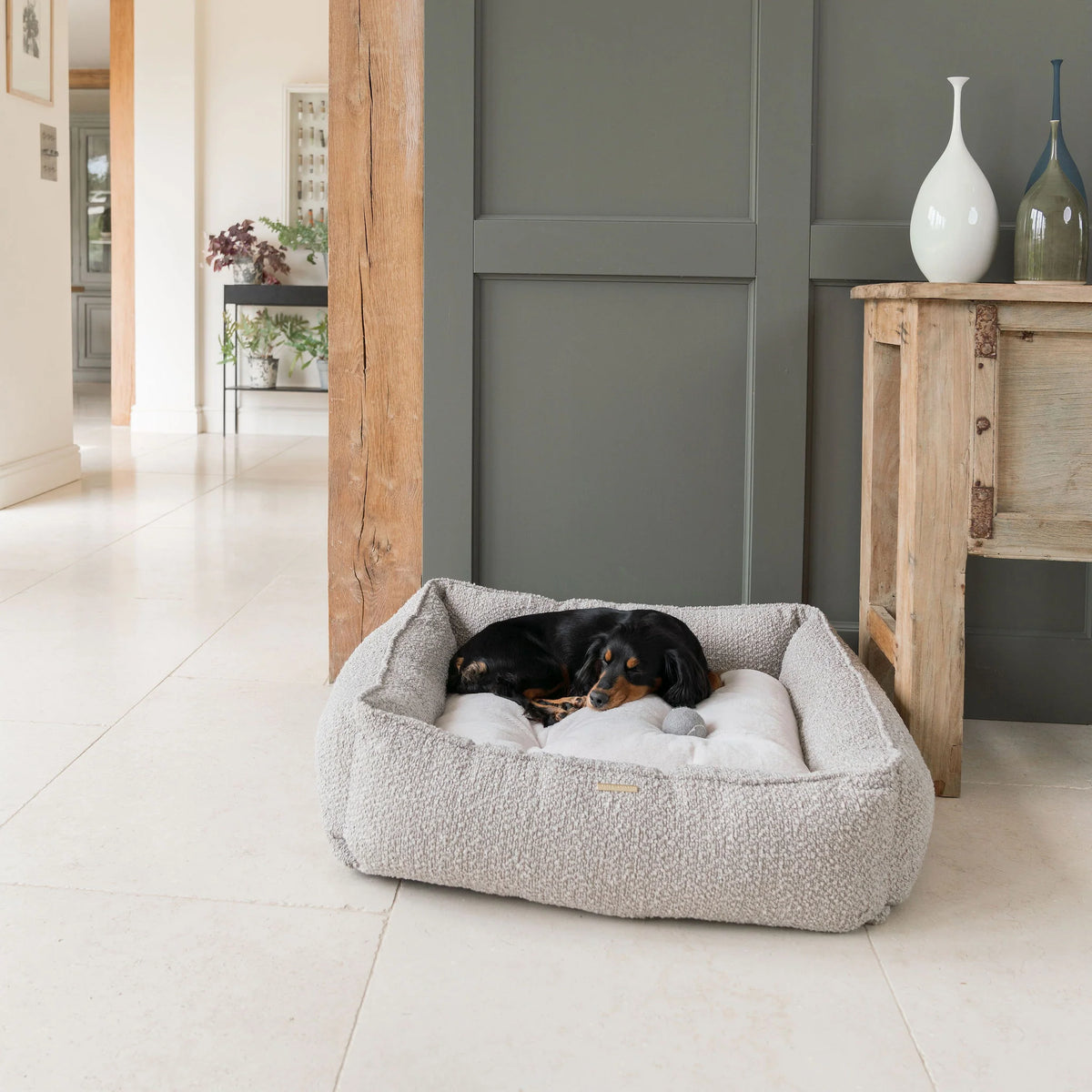 Box Bed For Dogs in Bouclé