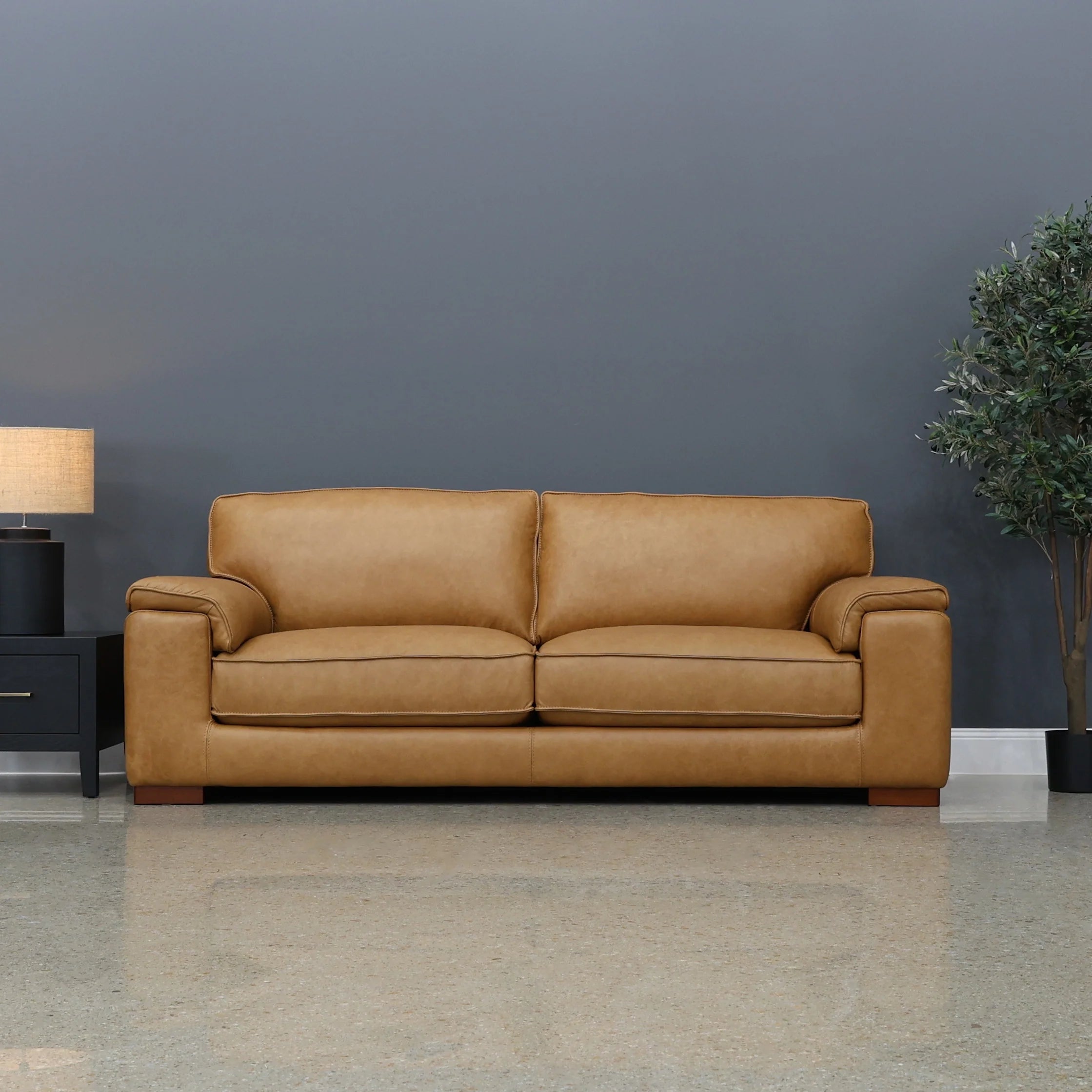 Rostrevor 3 Seater Sofa Tan Leather