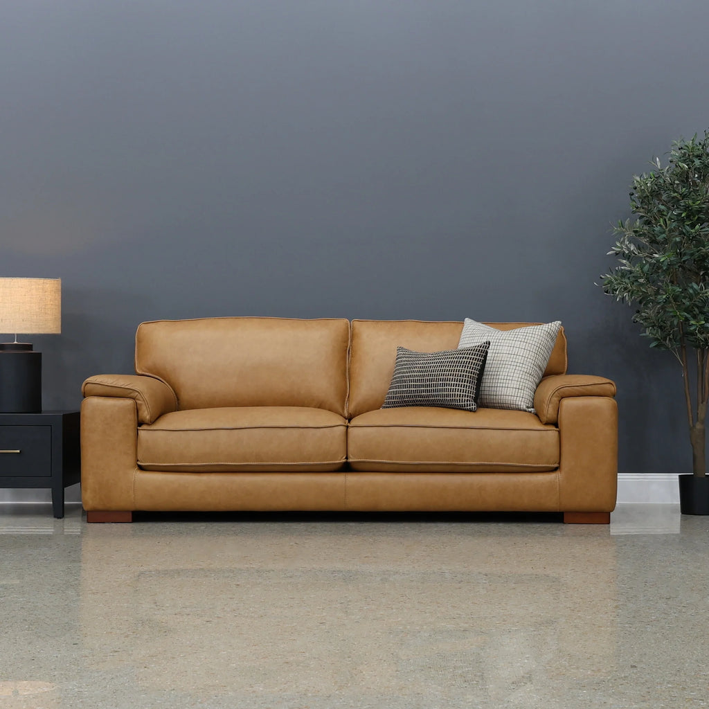 Rostrevor 3 Seater Sofa Tan Leather