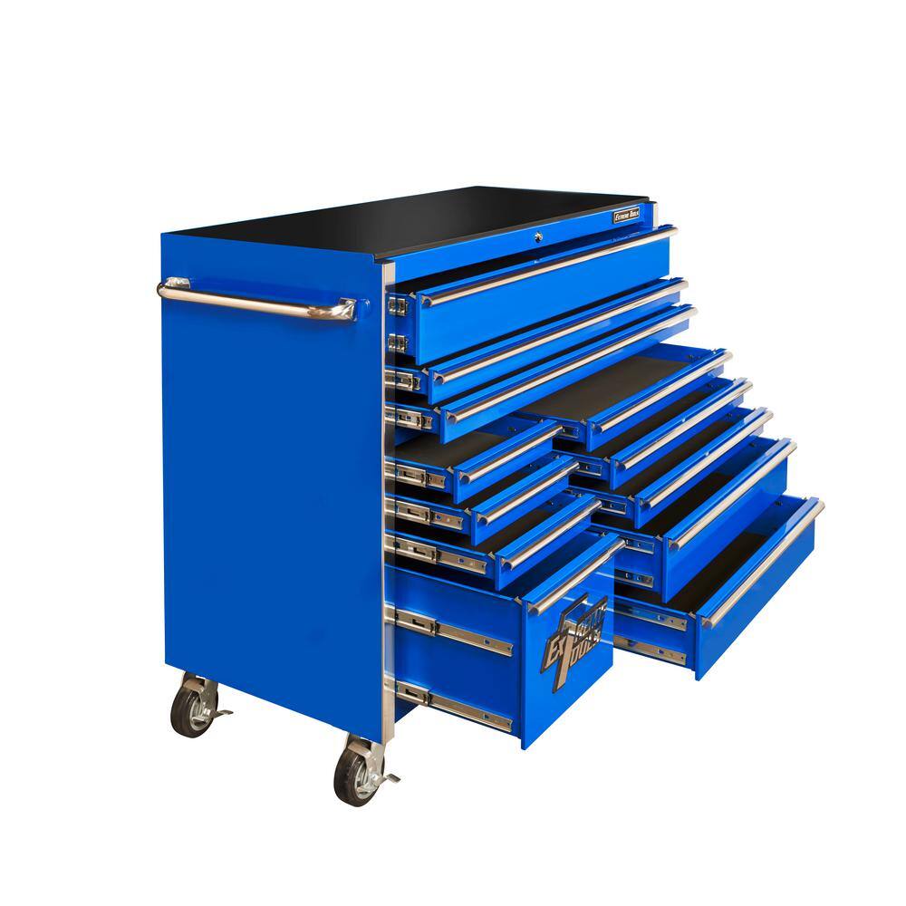 55-Inch 12-Drawer Rolling Tool Cabinet Chest, Blue
