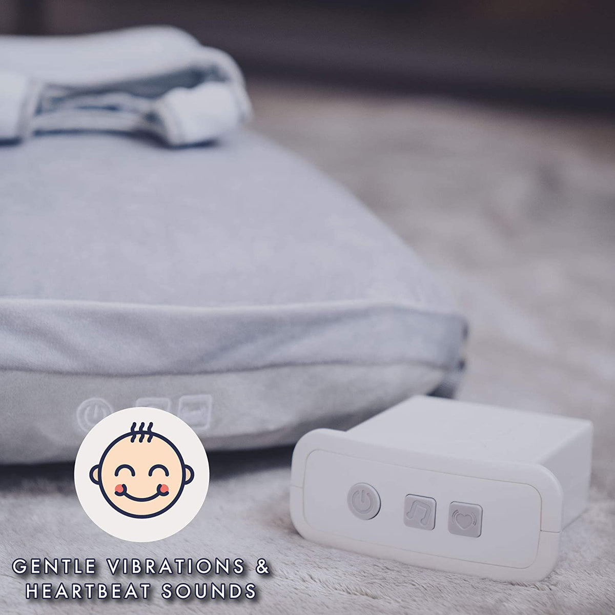 Newborn Comfort Cushion with Gentle Vibration and Heartbeat Sound