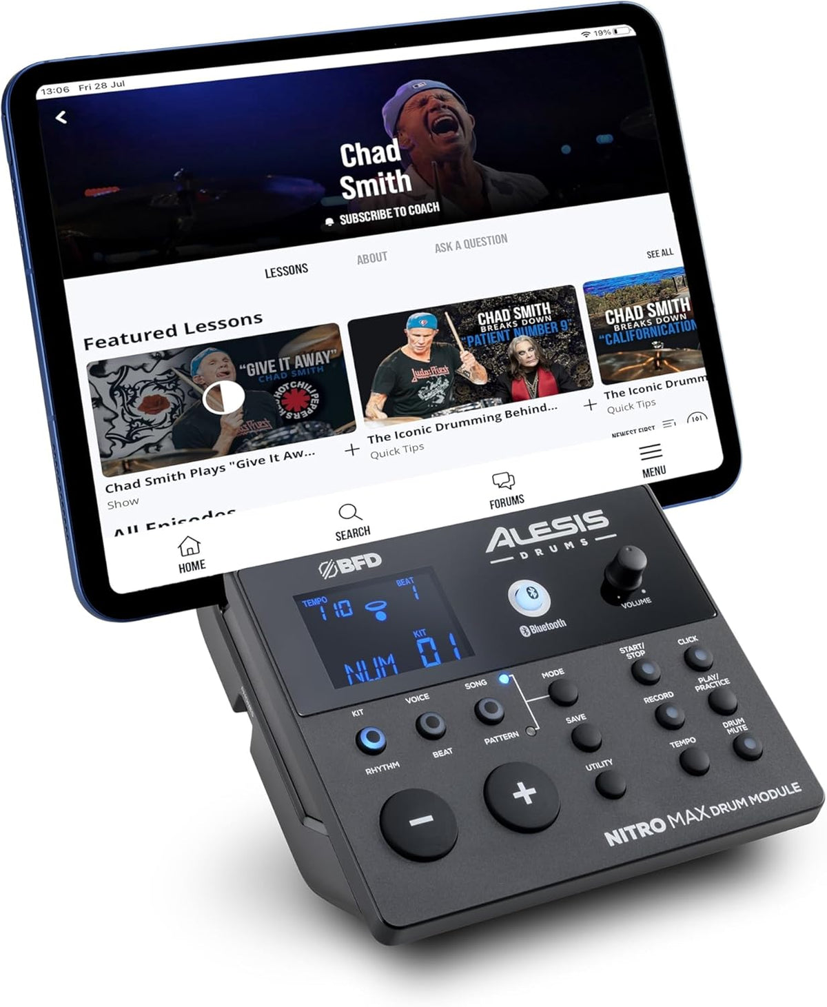 Electronic Drum Set with Mesh Pads and Bluetooth