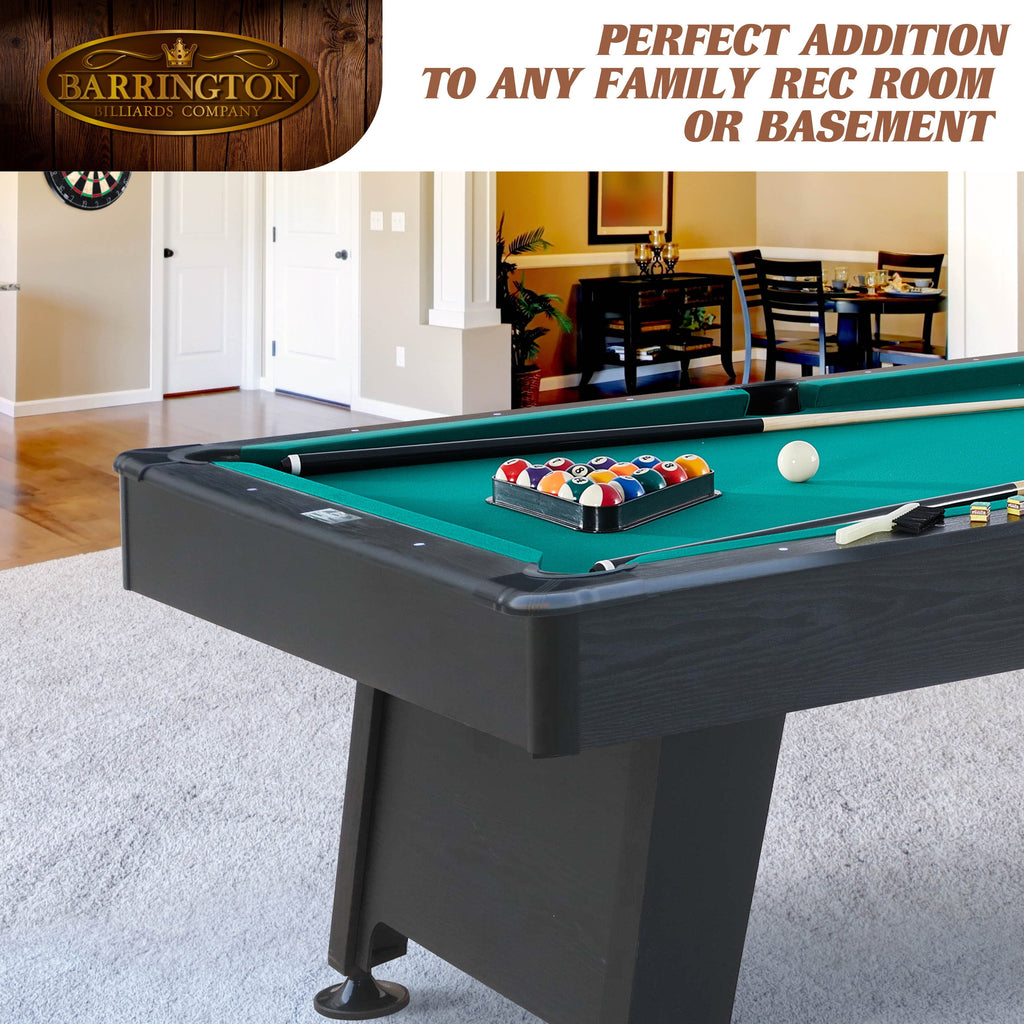 84-Inch Arcade Pool Table with Bonus Dartboard Set, Green