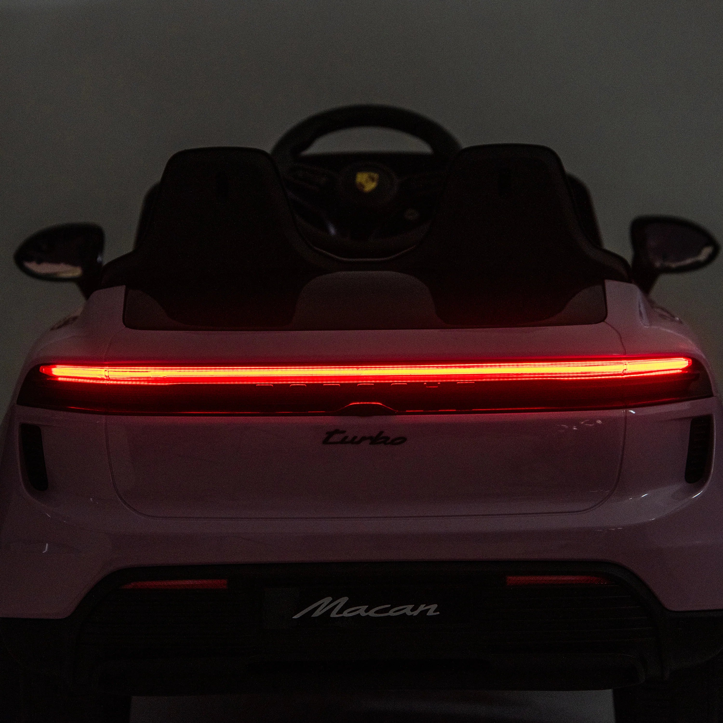 Licensed 24V Porsche Macan Turbo EV Kids Ride On One Seater cars, Rubber Tires, Leather Seat, with RC