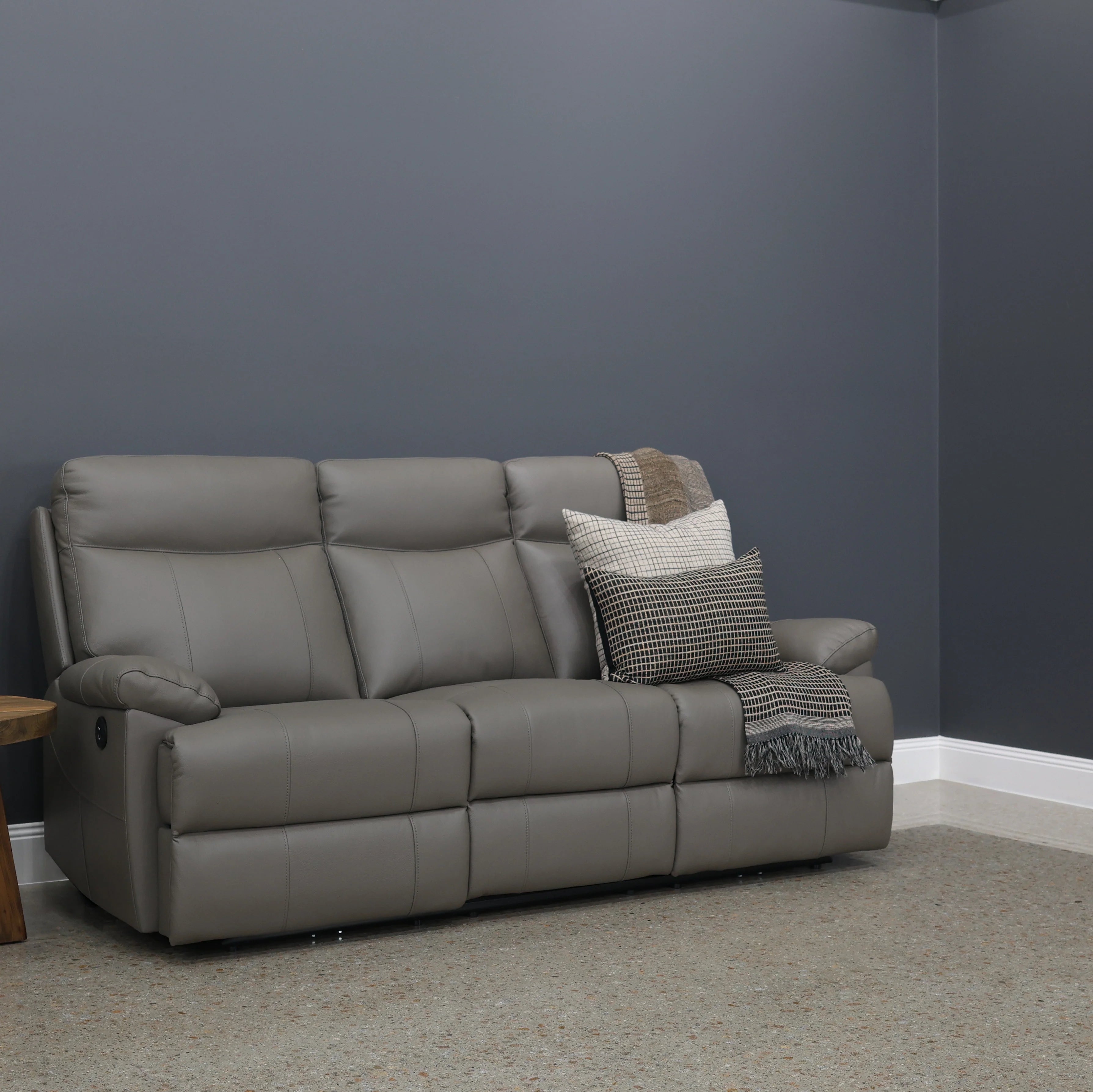 Seymour Electric Sofa Mocha Leather
