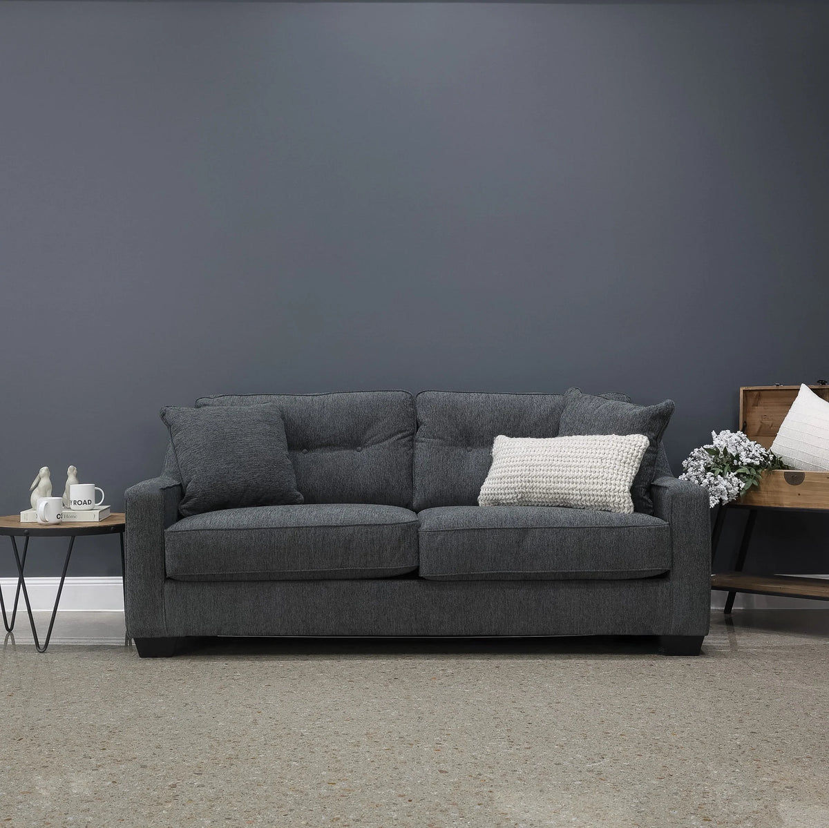 Victoria Queen Sofa Sleeper Dark Grey