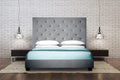 R164 Deep Button Tufted Upholstered Platform Bed