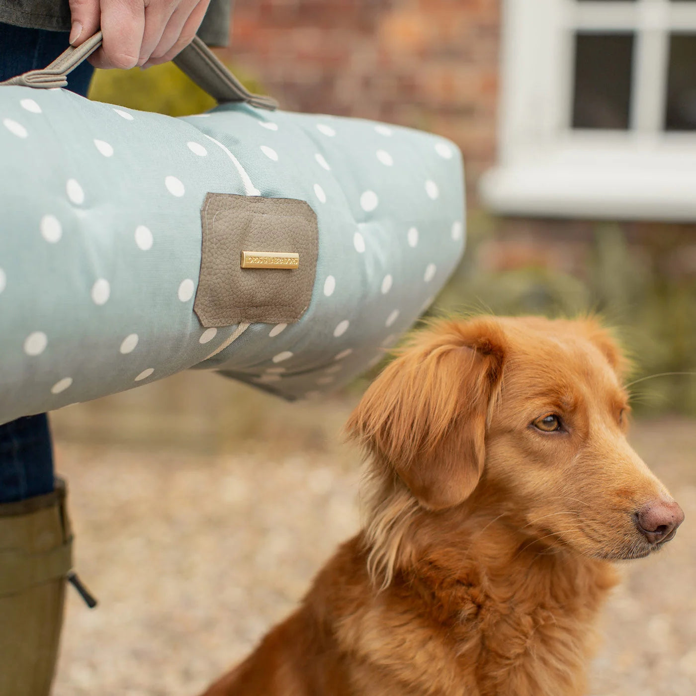 Travel Mat in Duck Egg Spot