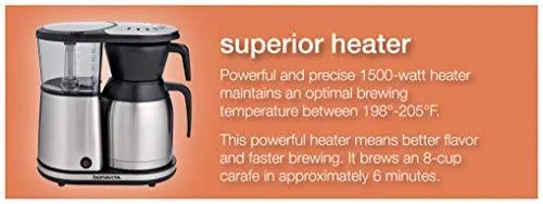 8-Cup One-Touch Coffee Maker with Thermal Carafe, Stainless Steel