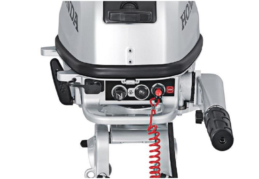 5 HP Outboard Motor with Tiller Handle and 20-Inch Shaft
