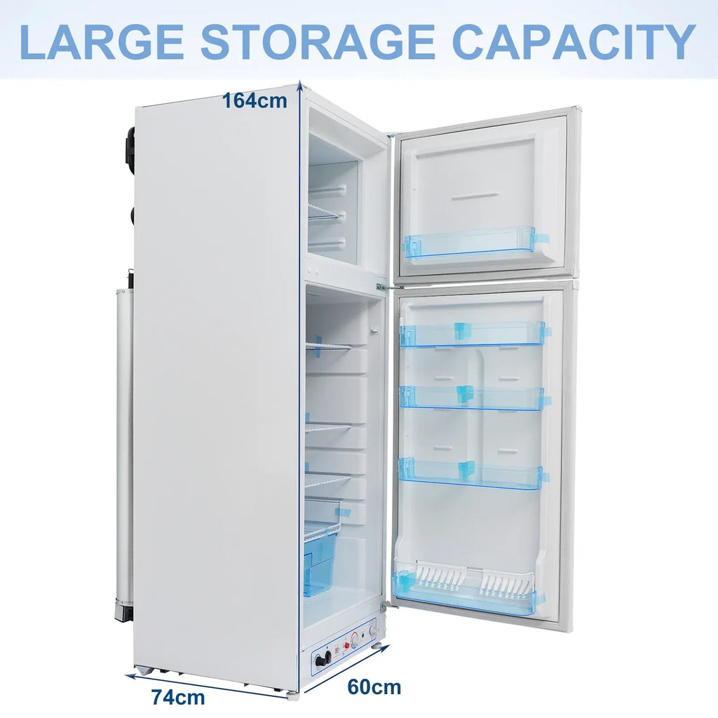 9.4 Cu ft 64 in*H Propane Refrigerator AC 110V Freezer Large Capacity Frigde Camper Motorhome