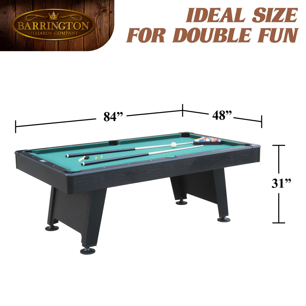 84-Inch Arcade Pool Table with Bonus Dartboard Set, Green