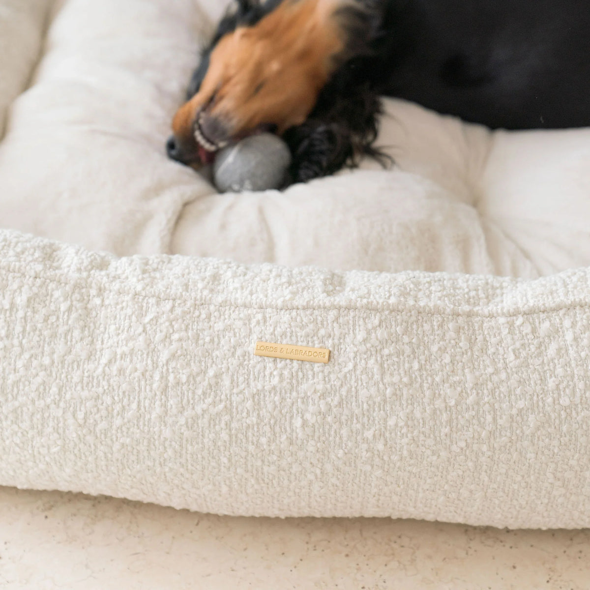 Box Bed For Dogs in Bouclé