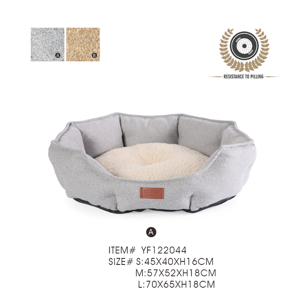 Dog Comfort Bed Soft Pet Bed With Removable Cushion
