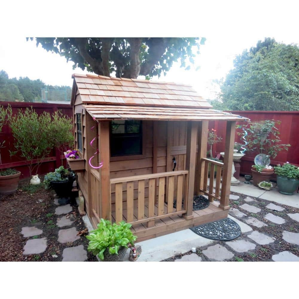 6-Ft. Cedar Playhouse with Windows and Dutch Door