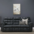 Waldara Reclining Sofa w/ Drop Down Table Charcoal