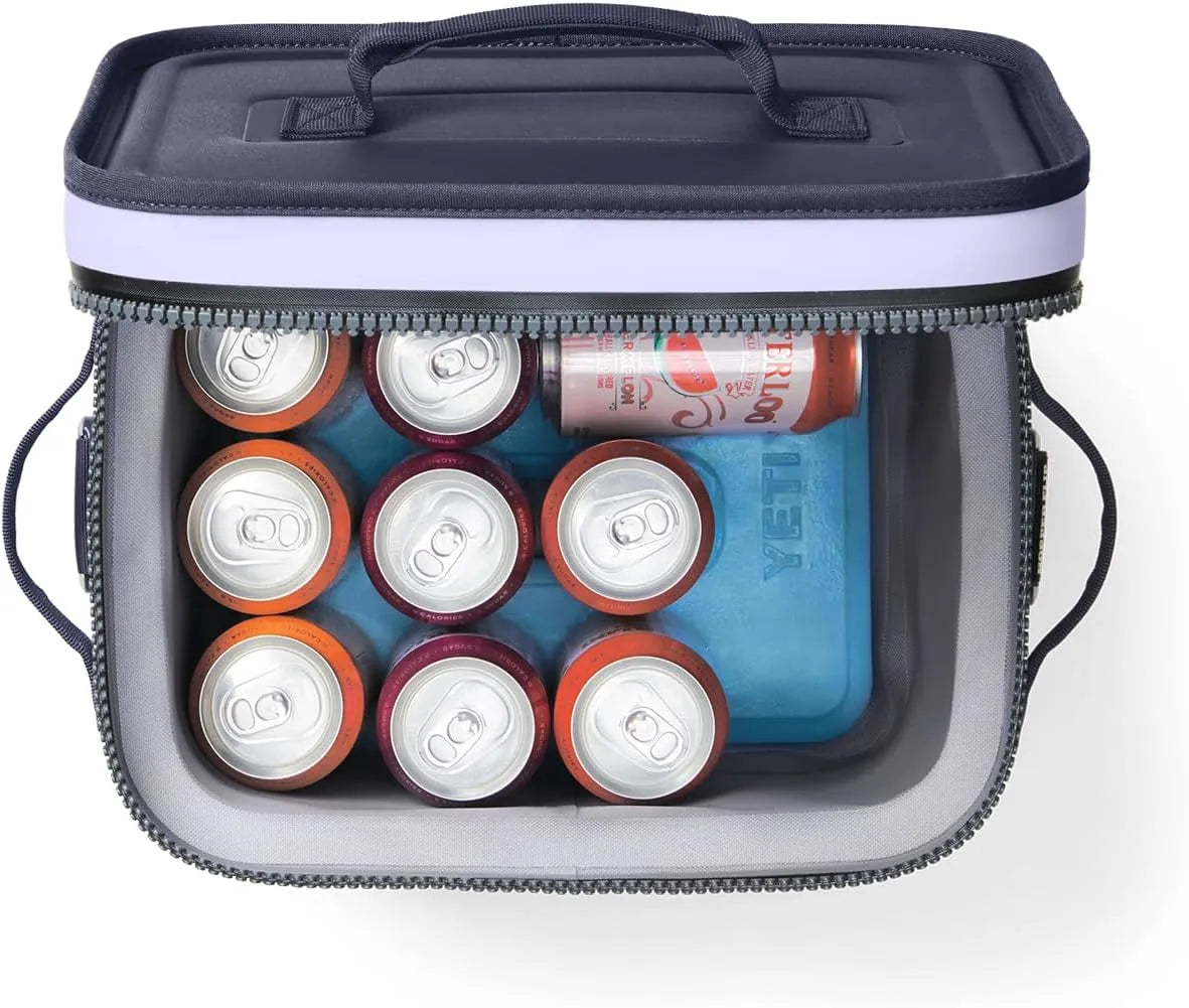 12-Can Portable Soft Cooler, Insulated Waterproof Cooler Bag with Adjustable Shoulder Strap, Compact Leak-Resistant Design for Camping, Hiking, Travel and Outdoor Activities